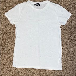 Lulus white crew tee w/ trendy holes. Sz. M